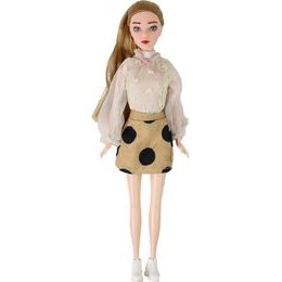 Panenka s dudlíkem v růžových šatičkách a kabátku, 35 cm