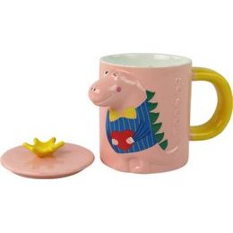 Keramický hrneček - růžový dinosaurus