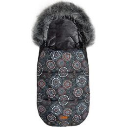 Sensillo Zimní fusak do kočárku Olaf černý rozety