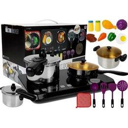 Dětský nerezový kuchyňský set s varnou deskou a doplňky