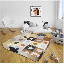 Výuková pěnová podložka Motivy 36ks hnědá