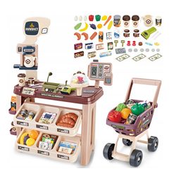 Supermarket pro děti s doplňky Express hnědý