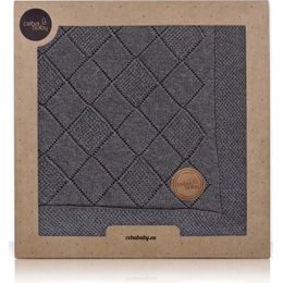 CEBA 812-118-268 Pletená deka 90x90 v dárkovém balení Grafitová rýže