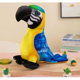 Plyšový papoušek žlutý 20 cm