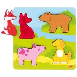 Hmatové puzzle zvířátka, 4 díly