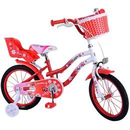 Dětské kolo Volare Lovely červeno-bílé 16"