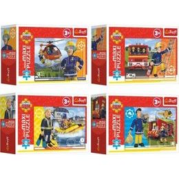 Minipuzzle mini MAXI 20 dílků Hrdinský Požárnik Sam - mix 4 druhy