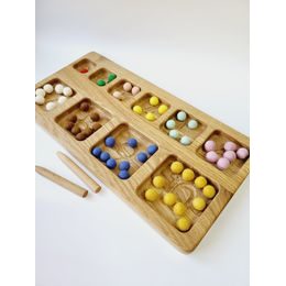 Drevená doska XL s 10 sekciami - s číslami