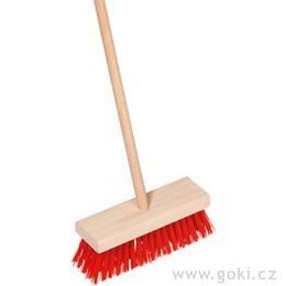 Smeták s červenými štětinami