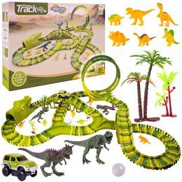 Autodráha s autíčkem na baterie a dinosaury 260 dílků Dino Track