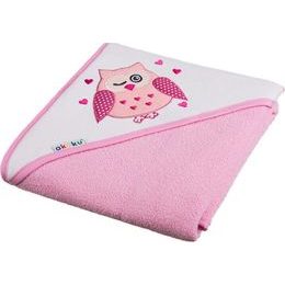 Dětská osuška s kapucí, růžová Sovička