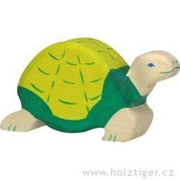 Zelená želva - dřevěné zvíře