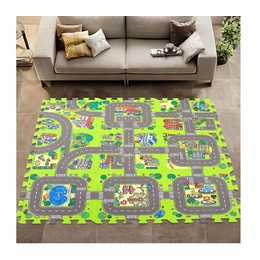 Výuková pěnová podložka Zvířátka 36ks hnědá