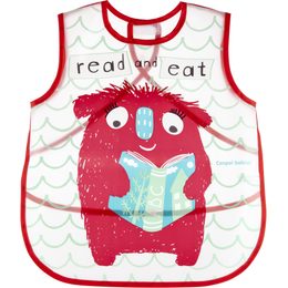 Canpol Babies Canpol babies Plastový bryndák/zástěrka s kapsičkou Monsters - červená