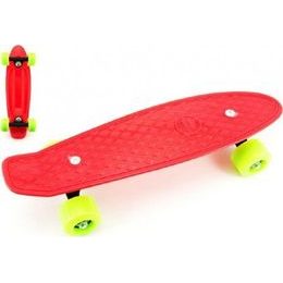 Skateboard - pennyboard - červený, zelená kola