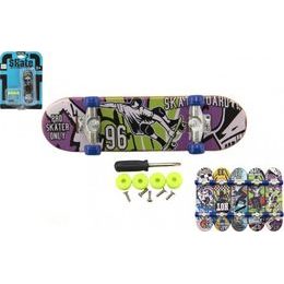 Skateboard prstový šroubovací s doplňky - mix barev