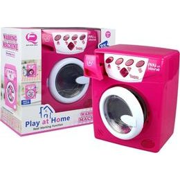 Dětská otevírací pračka na baterie Pink
