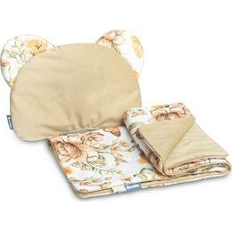 Sada do kočárku Sensillo Velvet - béžové květy