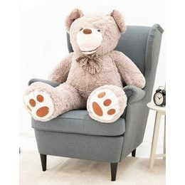 Plyšový medvěd Maty 130 cm šedý