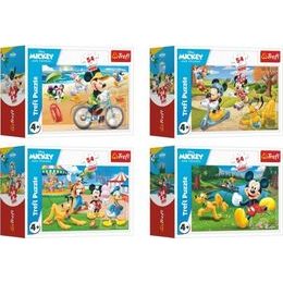 Minipuzzle 54 dílků Mickey Mouse Disney/ Den s přáteli - mix 4 druhy