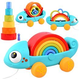 Huile Toys edukační hračka pro nejmenší Rainbow Chameleon