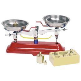 Dětská kovová váha + 7 kovových těžítek