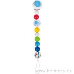 Šňůra na dudlík - modré slůně