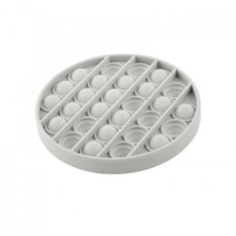 Senzorická hračka Práskací bubliny Push Pop Akuku kruh šedý