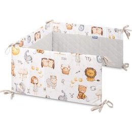 Ochranný mantinel do postýlky Zvěrokruh, šedá
