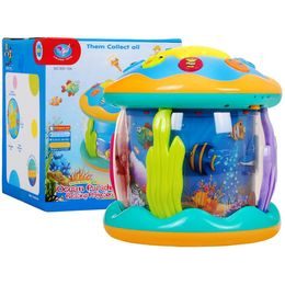 Multifunkční lampička s projektorem pro nejmenší 3v1 Rotating Fish