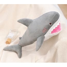 Plyšový žralok 50 cm, šedá