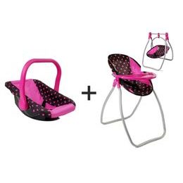 Alice jídelní židlička 2v1 a nosítko pro panenku - černá