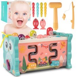 Magická edukační kostka pro děti 8v1 růžová