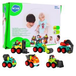 Huile Toys sestava 6 kusů stavebních autíček Construction Vehicle