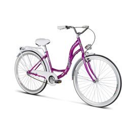 Městské Retro kolo Village 26" bílá + pletený košík