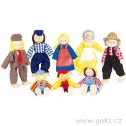 Panenky do domečku - farmářova rodina, 8 ks