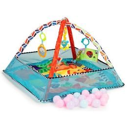 Ecotoys hrací deka 2v1 s 18 míčky Play Ball modrá