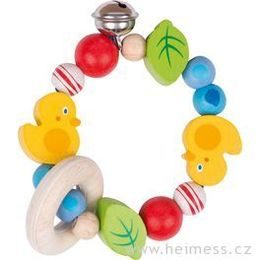 Dřevěný kroužek do ruky kačenka