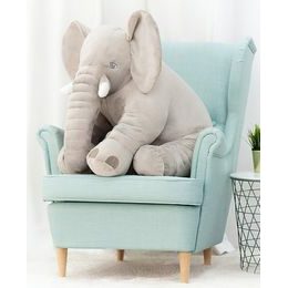 Plyšový slon - polštář Belly 85 cm šedý
