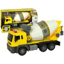 Míchačka na beton pro děti se světly a zvuky City Truck 1:16 žlutá