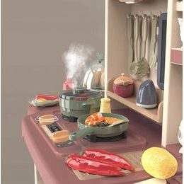 Kuchyňka pro děti s příslušenstvím hnědo-oranžová