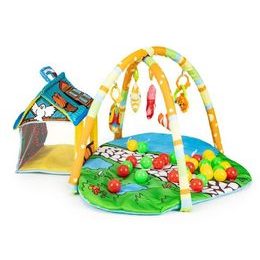 Ecotoys hrací deka 2v1 s 18 míčky Play Ball šedá