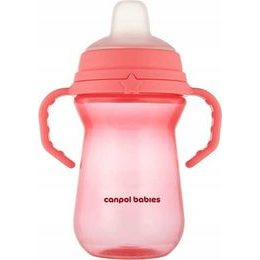 CANPOL babies Hrneček se silikonovým pítkem FirstCup 250ml růžový