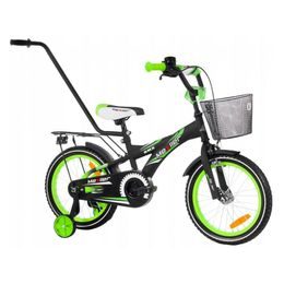 Mexller dětské kolo BMX 16" s vodící tyčí černozelené