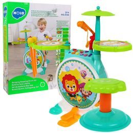 Huile Toys bicí nástroje se zvuky a světlem pro nejmenší Drum Set