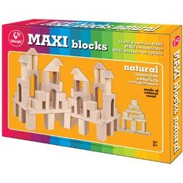Přírodní maxi dřevěná stavebnice 53 ks