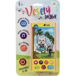 Telefon Mobil plast 7x14cm na baterie se zvukem 4 barvy v sáčku