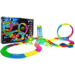 Svítící autodráha se 2 autíčky na baterie 166 dílků Twister Tracks