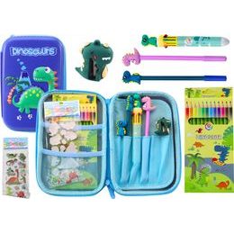 Školní penál s příslušenstvím Dinosaur Blue