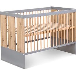 Dětská postýlka se zábranou Klups Pauline Dub/Grafit